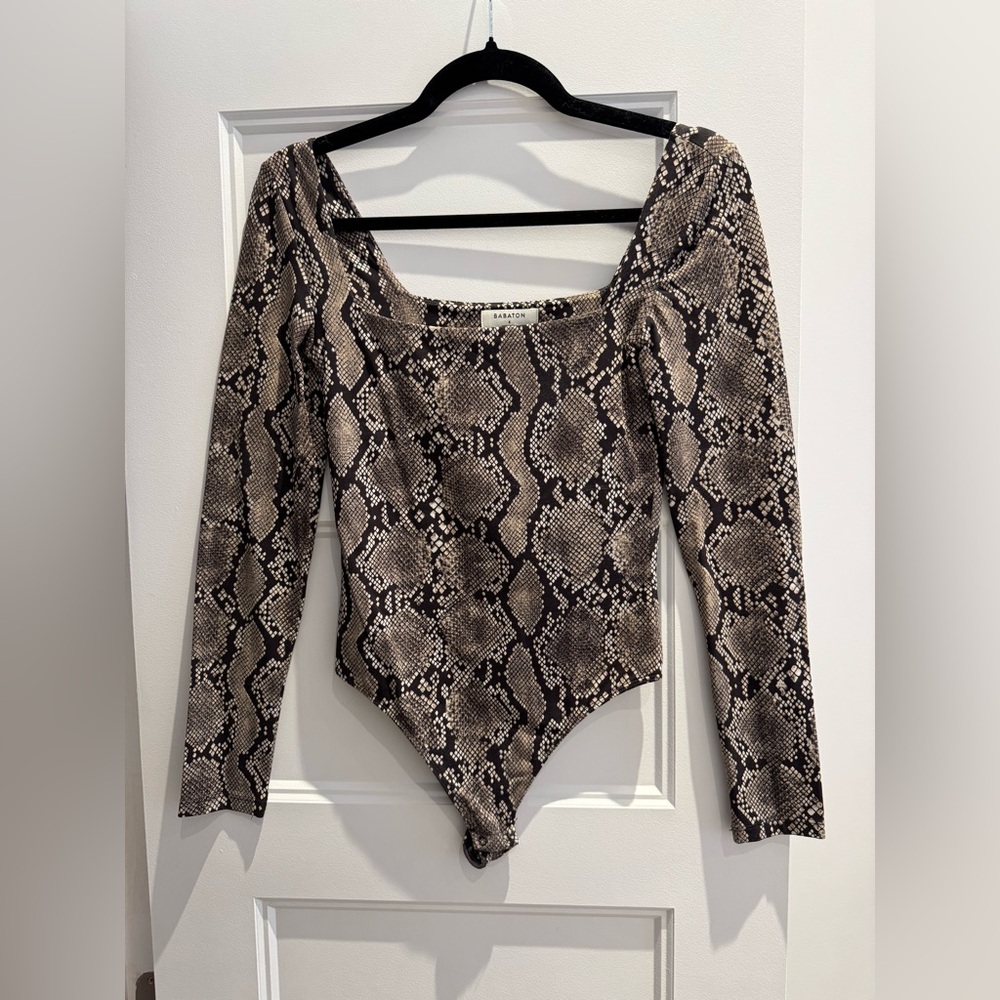 Babaton Snake Print Bodysuit